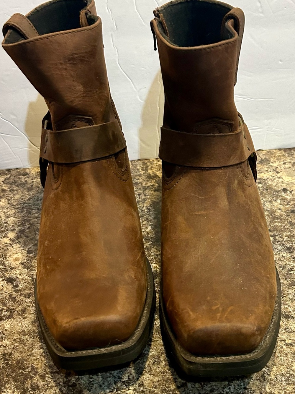 dingo Brown Leather Harness Boots